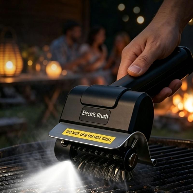 Outdoor Power Brush - Spazzola per griglia elettrica per barbecue