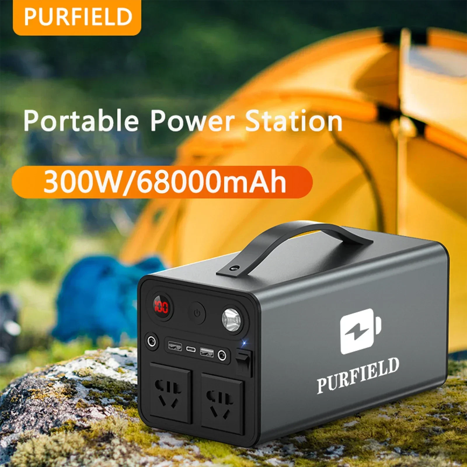 Outdoor Power Generator - PURFIELD Potenza portatile 68000mAh 300W Stazione