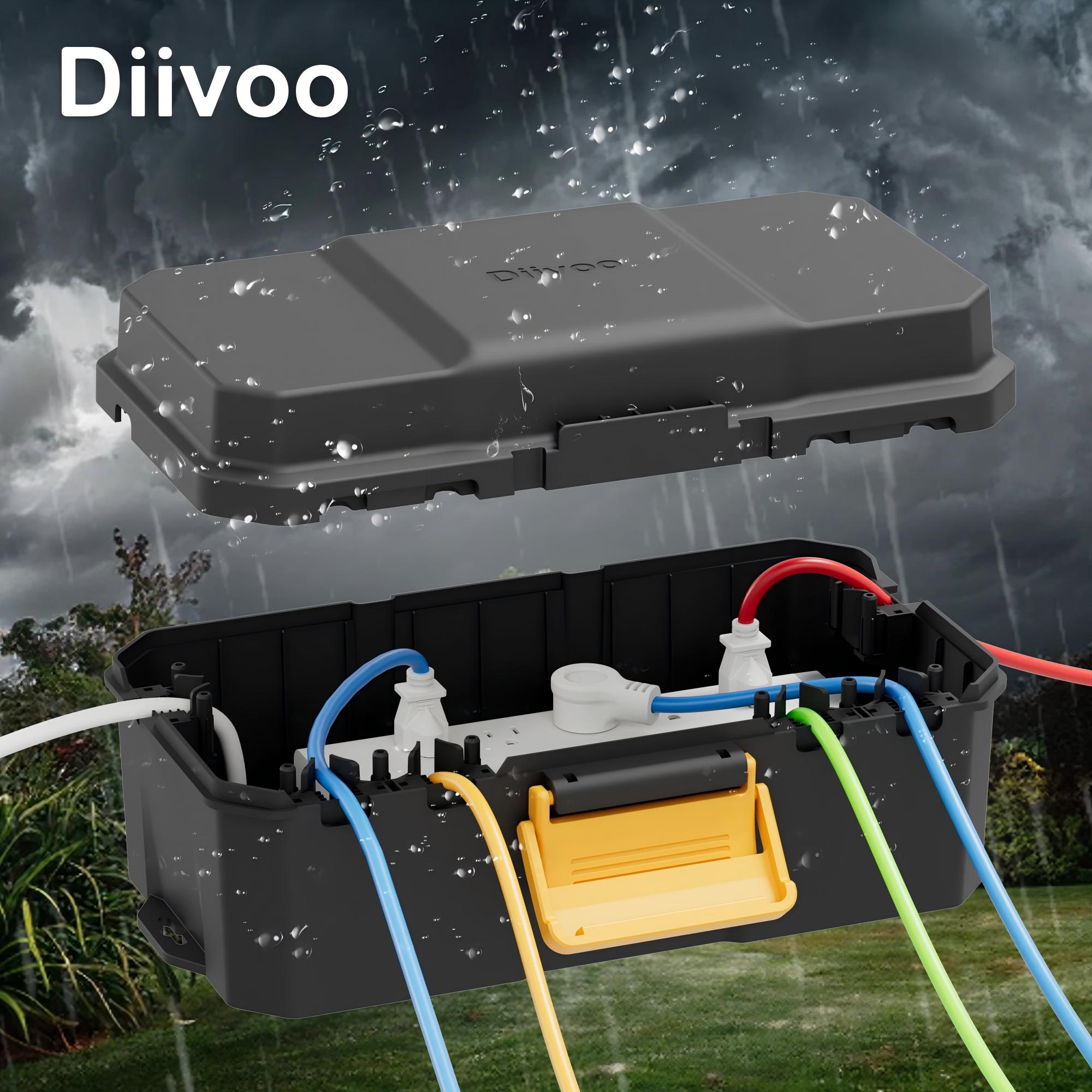Outdoor Power Outlet Cover - Diivoo Scatola elettrica impermeabile Connessione cavo