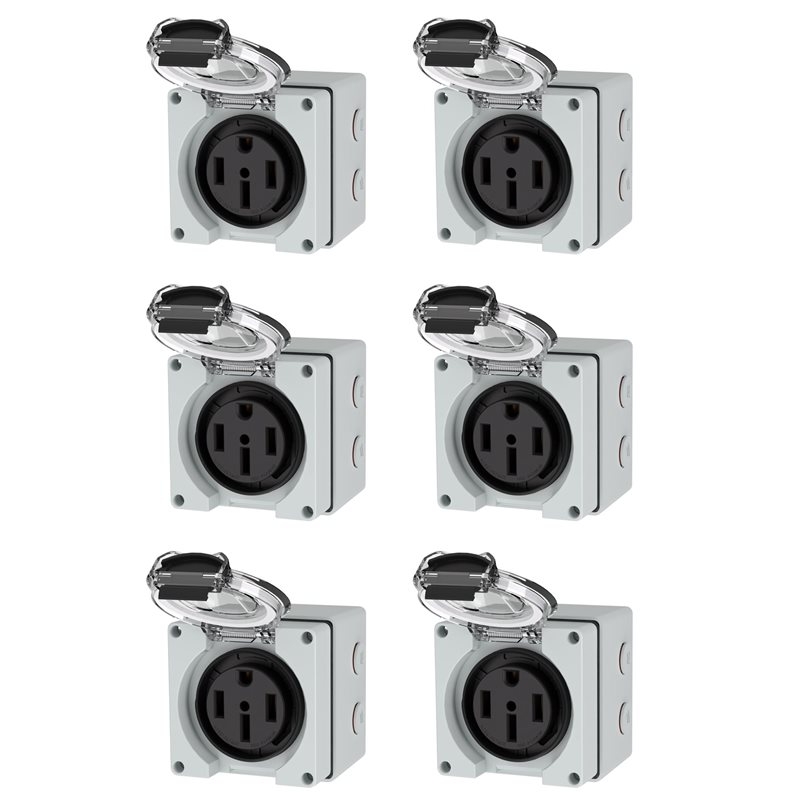 Y17A 6X 50Amp Power Outlet Box - Outdoor Power Receptacle recensione e prezzo